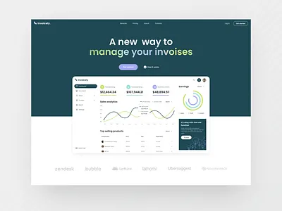 Invoicing system | Dashboard - Landing design landing ui ux website