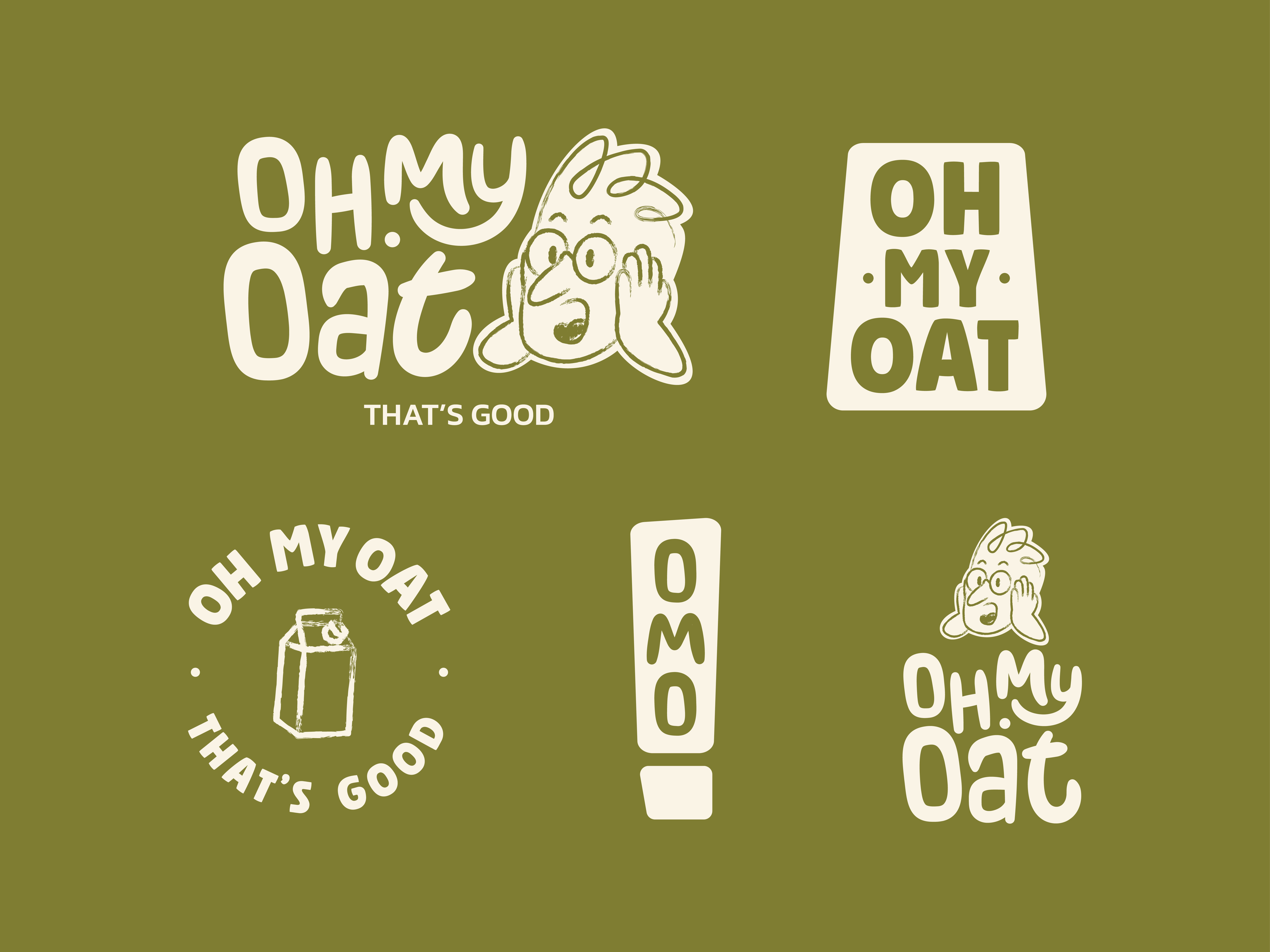 Oh My Oat - Coffee Shop Logo Design & Brand Identity brand identity branding cafe coffee coffee branding coffee logo coffee shop coffee shop logo design identity identity design illustration logo logo design logo type poster ui visual branding visual identity visual identity design