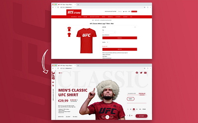 Redesign for Web Store UFC [concept] graphic design ui ux webshop