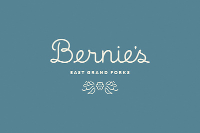 Bernie's Restaurant branding design food hospitality identity illustration logo northern restaurant rosemaling vector