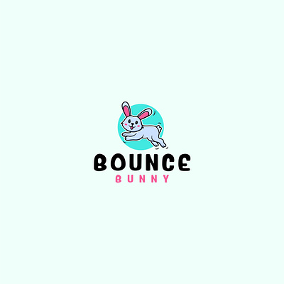 Bounce Bunny – Minimalist Bunny Mascot Logo with Text brand identity branding design flat graphic design illustration logo logo design logos logotype mascot mascot logo minimal minimal logo modern modern logo simple timeless unique