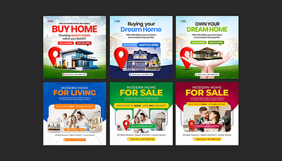 Real Estate Social Media Ads Banner Template real estate promotion