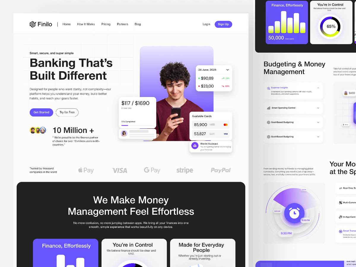 Finance Landing Page Design