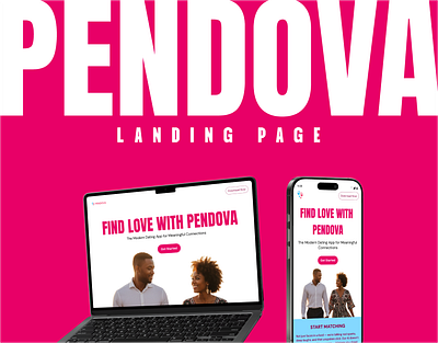 Landing Page - Dating App dating app desktop view figma landing page mobile view ux ui web design