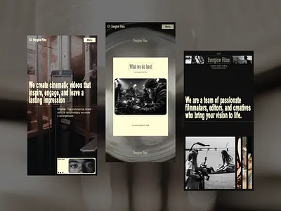 Everglow Films - Mobile Website for the Film Production Studio agency design b2b website design film production marketing mobile website responsive ui ui design ux web web design website design