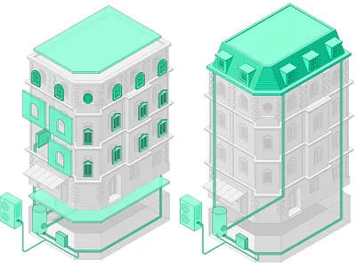 3D Illustration For Purpose Green.com 3d 3d art 3d building 3d design 3d illustration 3d visual 3d website building green energy illustration website