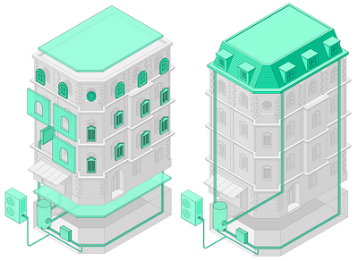 3D Illustration For Purpose Green.com 3d 3d art 3d building 3d design 3d illustration 3d visual 3d website building green energy illustration website
