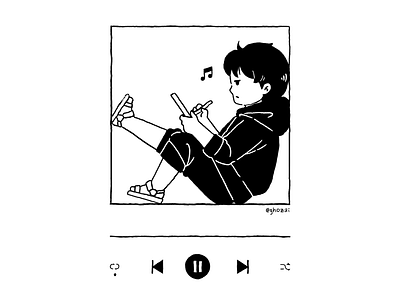 music and chill animation character looping motion graphics music spotify