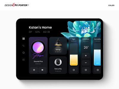 Smart home panel UI design design mobile phone smart home ui ux