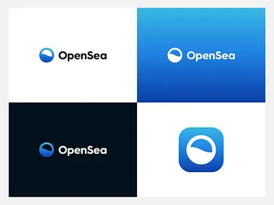 OpenSea bold branding crypto design logo logo design nft opensea simple update