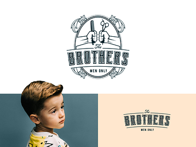 The Brothers Men Only | Logo design barbershop beard brand branding design graphic design hair icon idendity illustration logo men vector