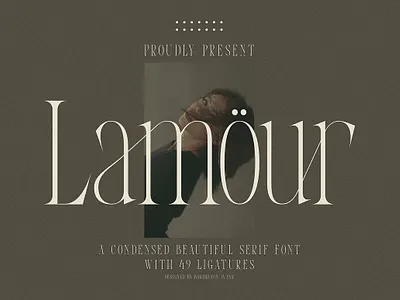 Lamour - Modern Cool Serif aesthetic branding classy clean contrast cool design display illustration luxurious luxury magazine modern packing serif signature skincare typography ui unique