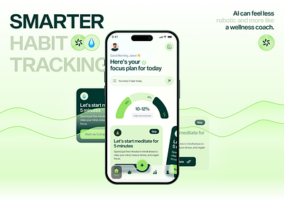 AI-Powered Habit Tracker Mobile App ai app ai powered app app app design application ui artificial intelligence fitness habit app habit tracker mobile app mobile app design mobile application mobile application design mobile designer mobile ui design shakib1wrk ui ux uxui design wellness app