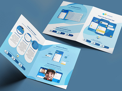 Bifold A4 Brochure for Mobile App print design