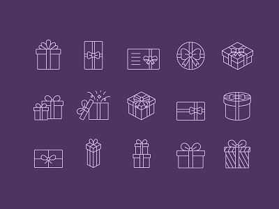Gift & Present Line Icons – 15 Festive Outline Symbols app celebration design e commerce editable stroke festive line art flat gift gift card holiday ui icon design icon set iconography icons illustration line minimalist icons present shopping ui surprise box ui