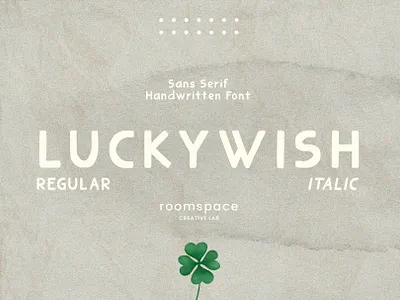 Luckywish - Homemade Sans Serif Font branding contrast creative creativity design display homemade illustration italic limitless luxury magazine movie poster regular serif font simplicity typography ui wedding