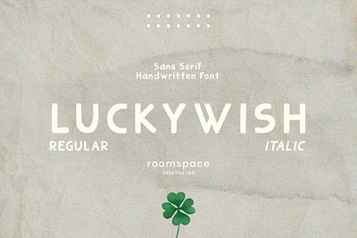 Luckywish - Homemade Sans Serif Font branding contrast creative creativity design display homemade illustration italic limitless luxury magazine movie poster regular serif font simplicity typography ui wedding