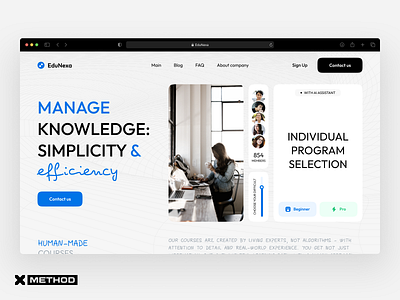LMS Home Page Website design edtech figma hero home page lms main page ui ux web website