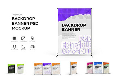 Vertical Backdrop Ads Banner Mockup advertising banner backdrop mockup banner mockup mock up mockup stand banner vertical banner wall banner