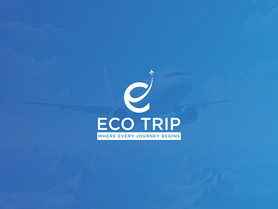 Travel logo,Tour logo (ECO TRIP) adventure logo brand identity destination logo explorer holiday logo iconic logo logo design minimal logo modern logo mountains nature logo plane logo tour logo tourism logo travel travel brand trip planner vacation logo visual identity
