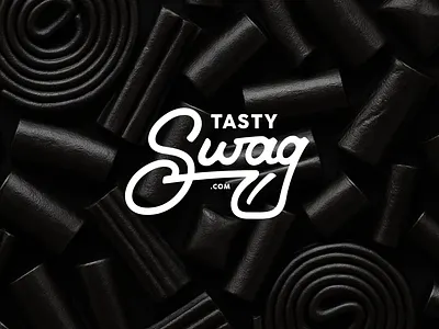 Tasty Swag concept 2 branding concept custom lettering food gifting jelly licorice logo logo design logo designer roxana niculescu startup swag sweets tasty tongue typography wordmark