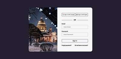 Winter themed signup form figma graphic design illustrator photoshop ui web