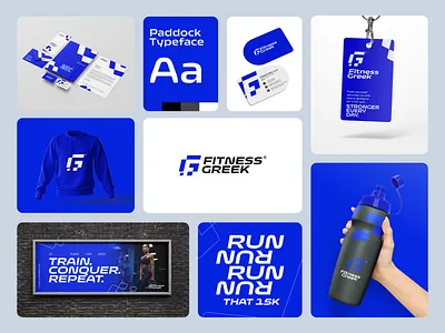 Fitness Greek | Logo & brand identity for the Health & Fitness brand identity branding design graphic design illustration logo poster social media typography