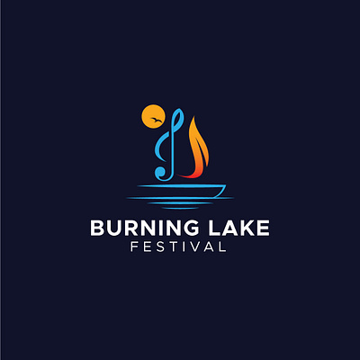 Lake ship logo brand brand guidelines brand identity branding creative logo design fire logo graphic design lake lake logo logo logo design logo designer minimal minimal logo ship ship logo