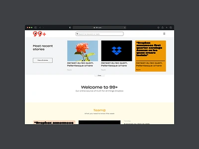 Dropbox 99+ Intranet design graphic design illustration print type visual design web design