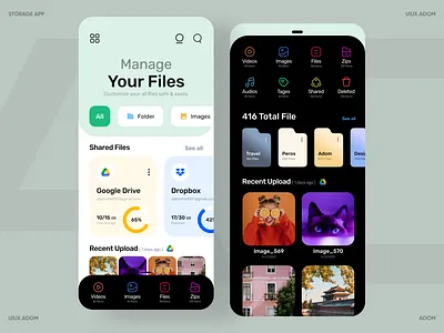 Storage App Design adom app app design app desin app ui cloud app cloud storage app storage app storrage app design ui ux