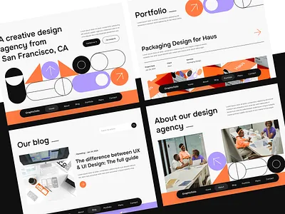 Graphicfolio X - Branding Design Agency Webflow Template animation product design