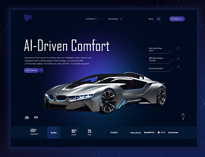 🚘 AI-Driven Comfort | Futuristic Auto Website Design best designer car designer developer ui uiux ux wordpress