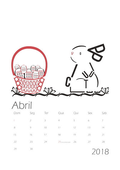 Ilustração de calendário através de tipografia. design graphic design illustration typography