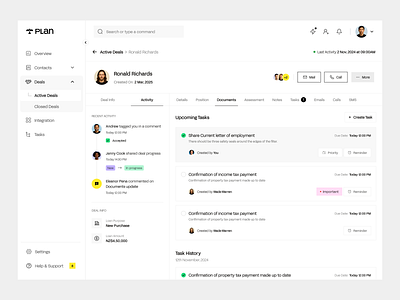 Sales Dashboard - CRM Mortgage crm dashboard dashboard design document leads loan process mortgage mortgage dashboard mortgage dashboard design product product design profile saas saas dashboard sales crm sales lead ui ui ux user experience ux