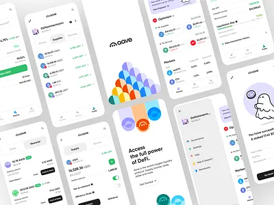 Aave Mobile App Concept aave app app ui crypto defi lending product product design ui uidesign uiux