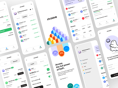 Aave Mobile App Concept aave app app ui crypto defi lending product product design ui uidesign uiux