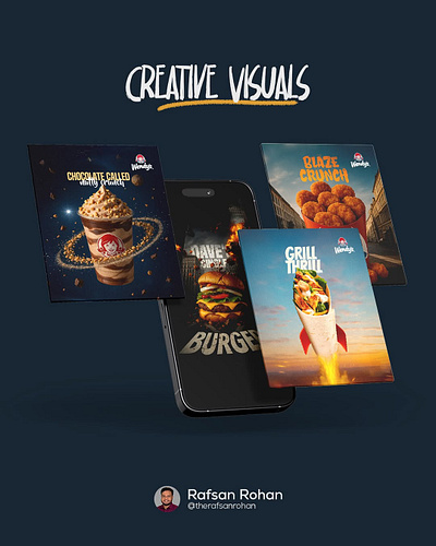 Social Media Poster Design for Wendy's advertising brand brand identity branding design facebook ad facebook post graphic design illustration instagram post promotional graphic design restaurant social media social media banner social media pack social media poster social media templates ui