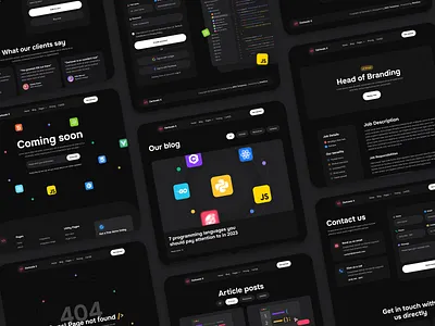 About - Darkweb X - Dark Mode SaaS Webflow Theme coding