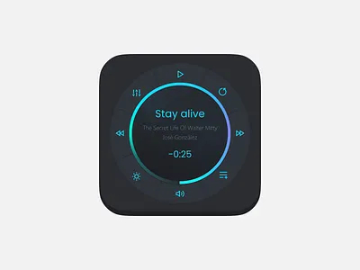 Music Player Interface badges design icon illustrations ui ux widget