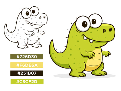 Cute Dinosaur Cartoon Character | Funny Cartoon Dinosaur Vector beehaya cartoon cute design dino character dino vector dinosaur logo dinosaur mascot fun funny dinosaur graphic design illustration logo mascot vector