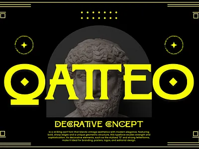 Qatteo - Serif Font art bold branding concept contrast decorative design display elegancy font geometry illustration luxury magazine serif strong typeface typography ui working