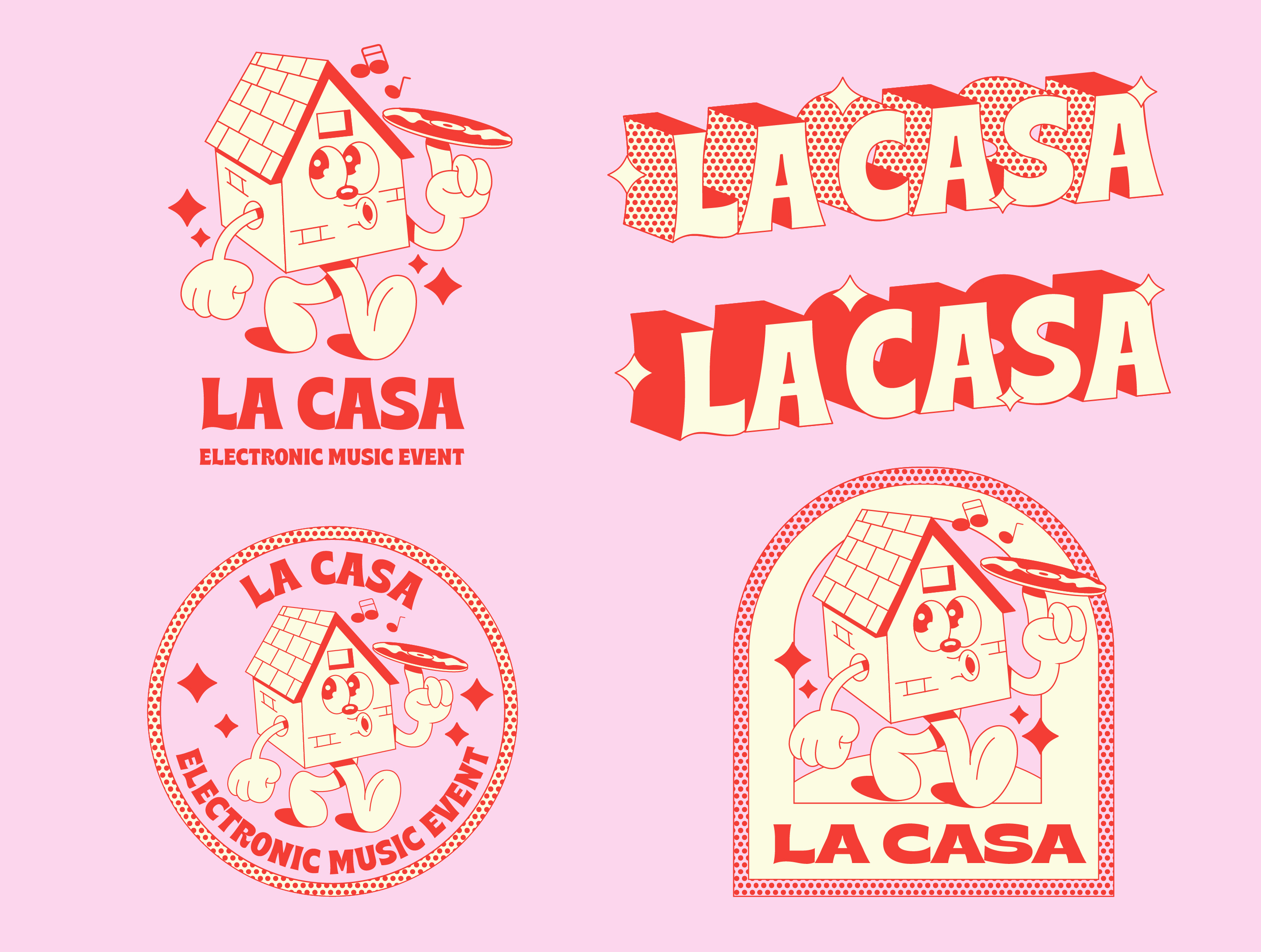 Example of "La Casa" music event's logo