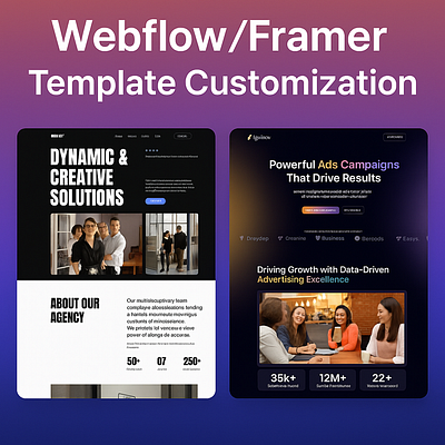Webflow and Framer Templates branding figma templates framer templates ui web design webflow templates