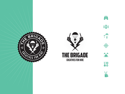 The Brigade branding design logo web design