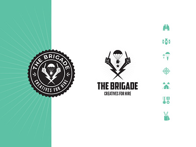 The Brigade branding design logo web design