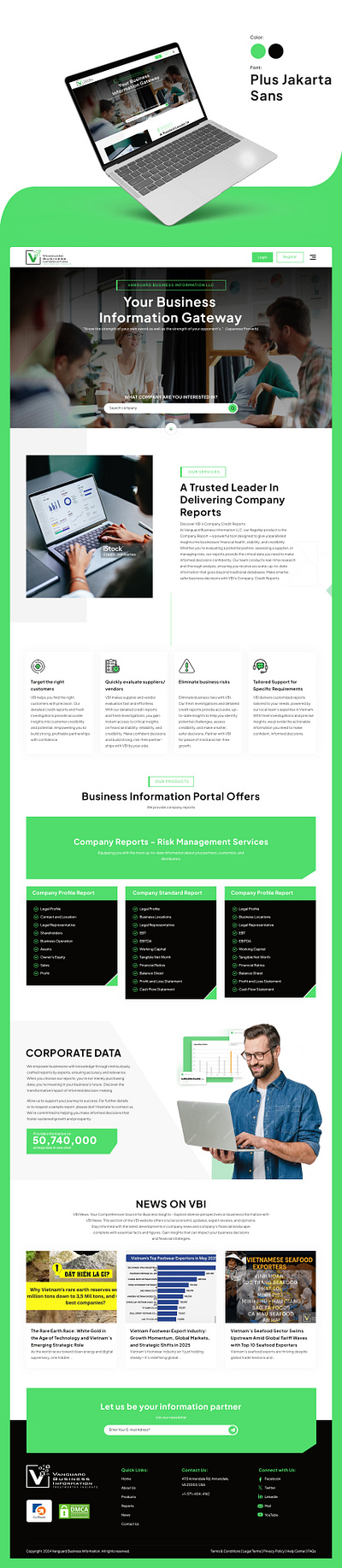 Business & Consulting Website landing page ui ux website design