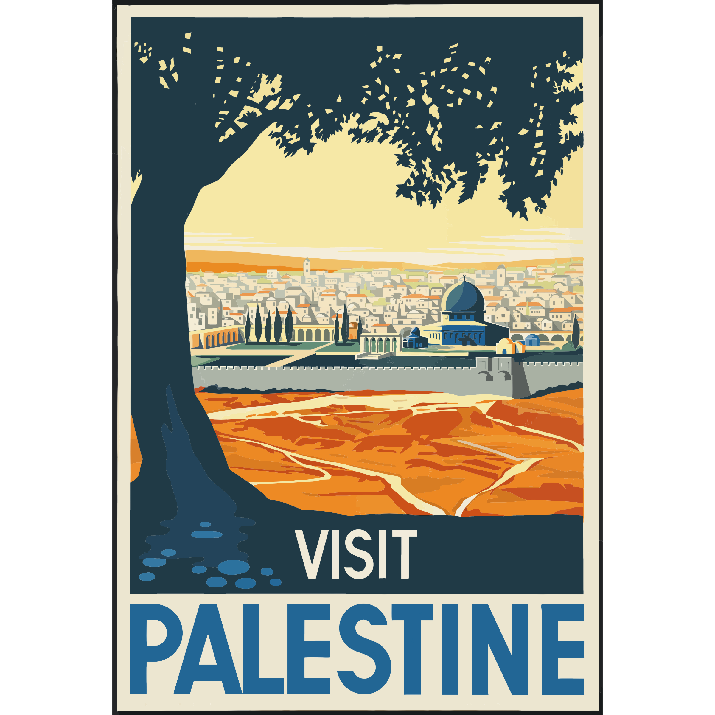 Vintage Palestine Poster By Sara On Dribbble   Original 9e6828987f26b3327d7da937d9274220 