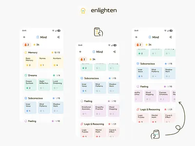 Enlighten Application app design figma ui ux