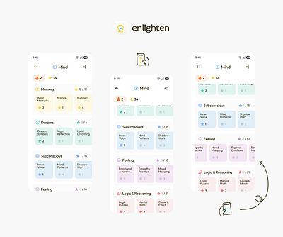 Enlighten Application app design figma ui ux
