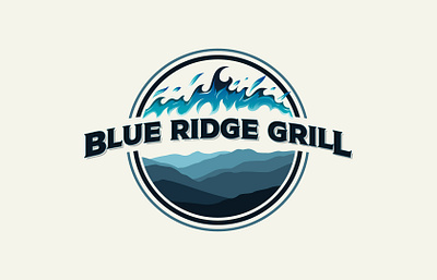 Blue Ridge Grill grill illustrator logo logo design restaurant vector